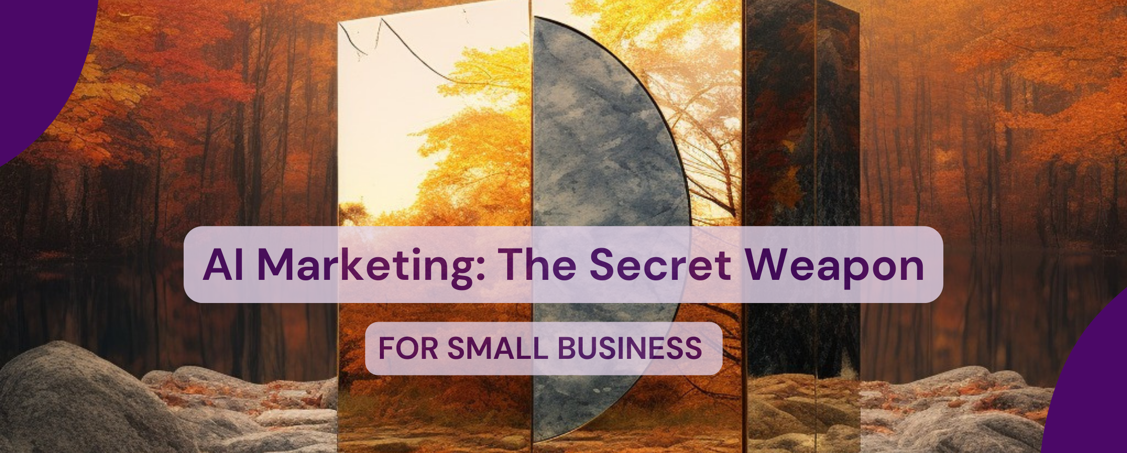 Blog header visual - Title: AI Marketing: The Secret Weapon for Small Business